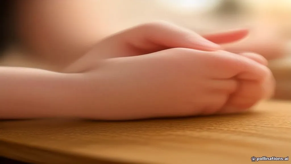 Mãos montando laço korker de fita encaracolada para bebê sobre a bancada de trabalho